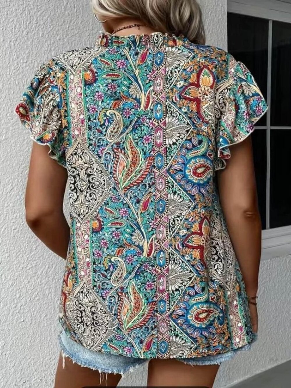 Ladies XL Paisley print shirt 10.00 - Picture 7 of 8